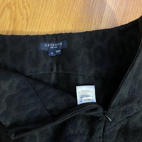 Gryphon Wool Blend Back Pleated Skirt - Picture 4 of 6